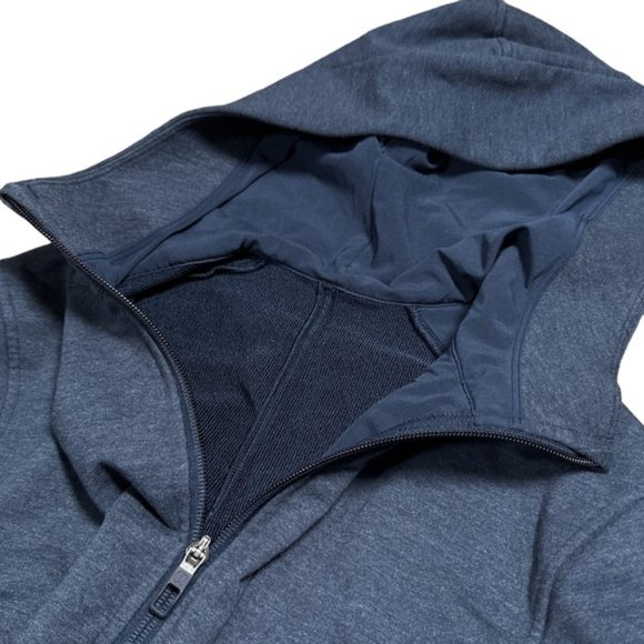 Lululemon City  Sweat Full Zip Navy Blue Fleece Hoodie Mens XS - Picture 5 of 7